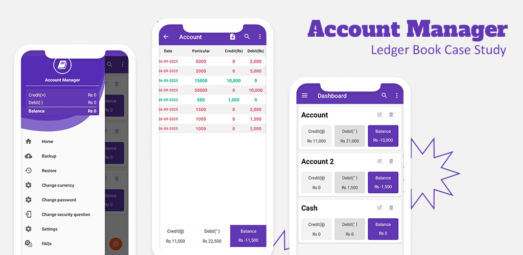 Account Manager App; Ledger Book