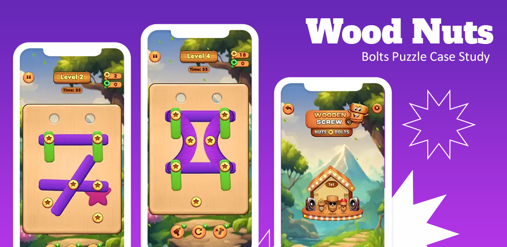 Wood Nuts & Bolts Puzzle